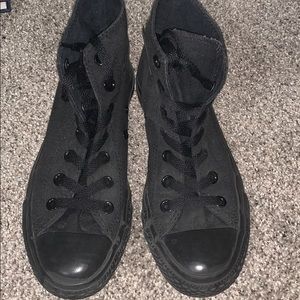Black high top converse